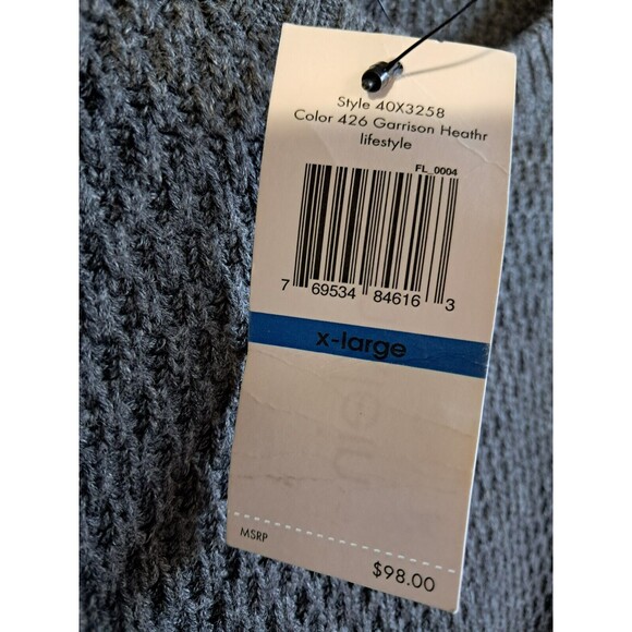 Calvin Klein Men's Pullover Crew Neck Black Sweater Knit Cotton XL 36543 - Picture 9 of 11